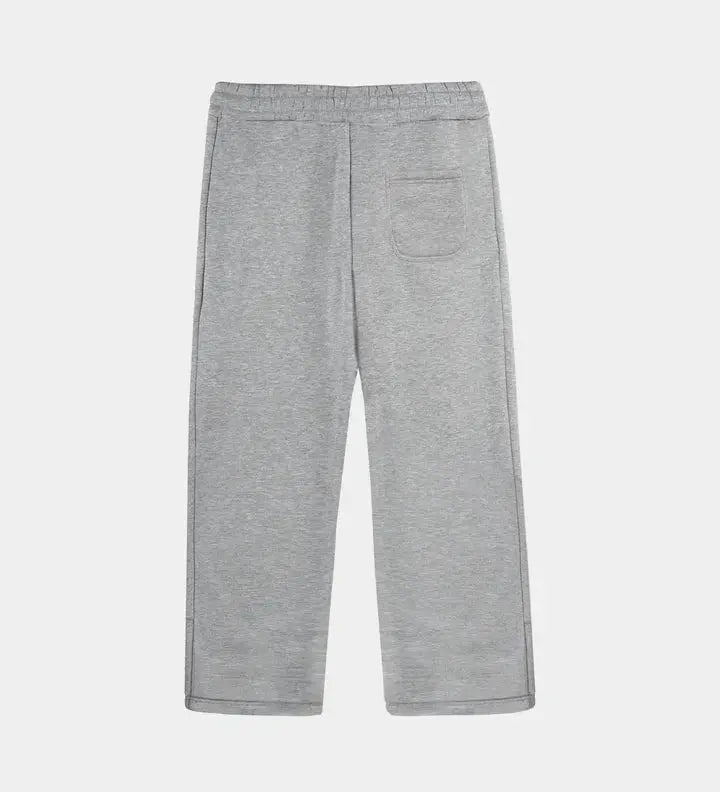 Close-up Setamoda Flare Joggers Grey – ribbed waist detail